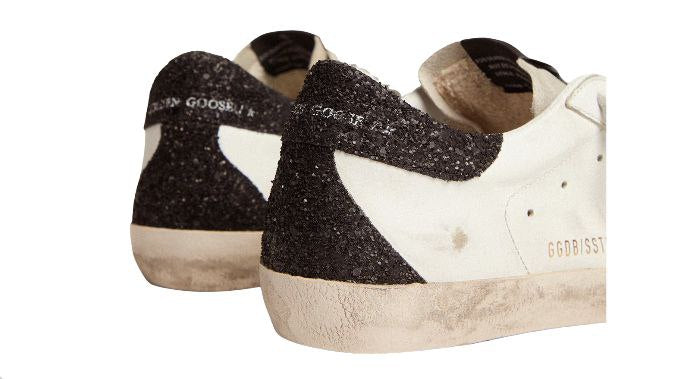 Golden Goose Super-star nappa leather with gold glitter star