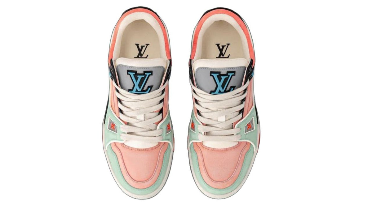 LOUIS VUITTON Trainer Low Top Skateboard Shoes 'Pink Green Black'