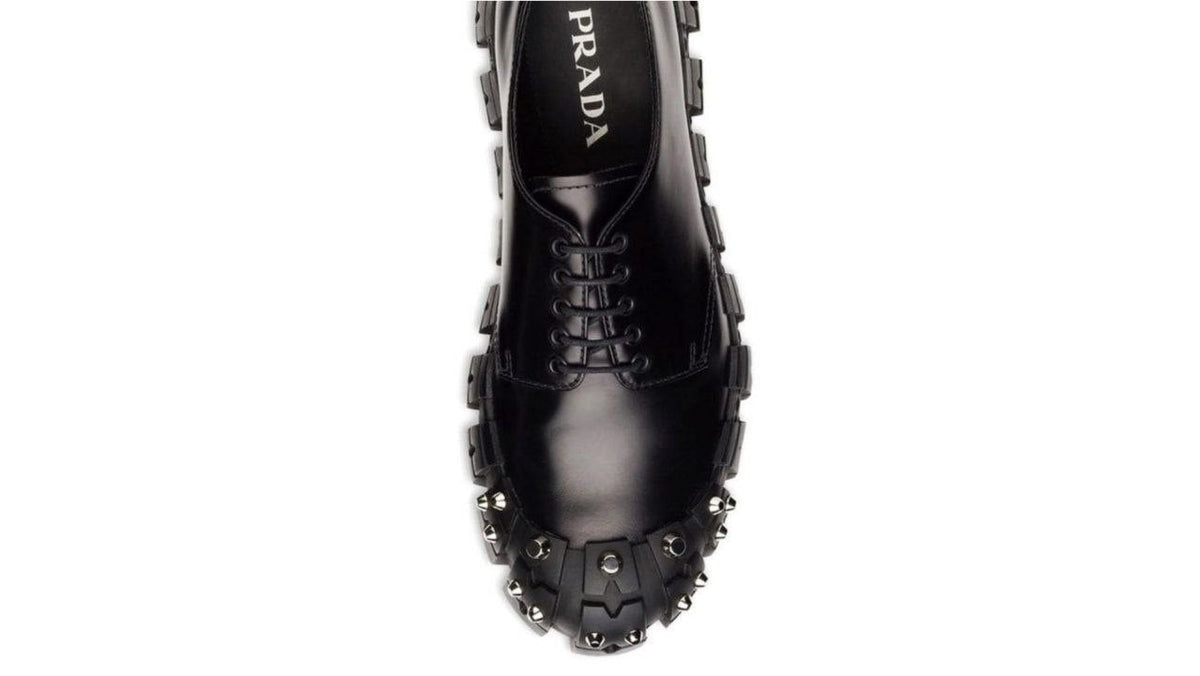 Parda Studded leather Lace ups