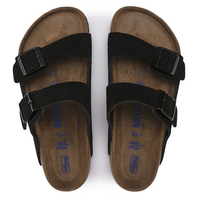 BirkenStock Arizona Soft FootbedSuede Leather - Black