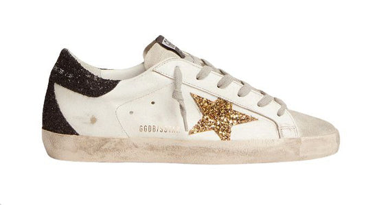 Golden Goose Super-star nappa leather with gold glitter star