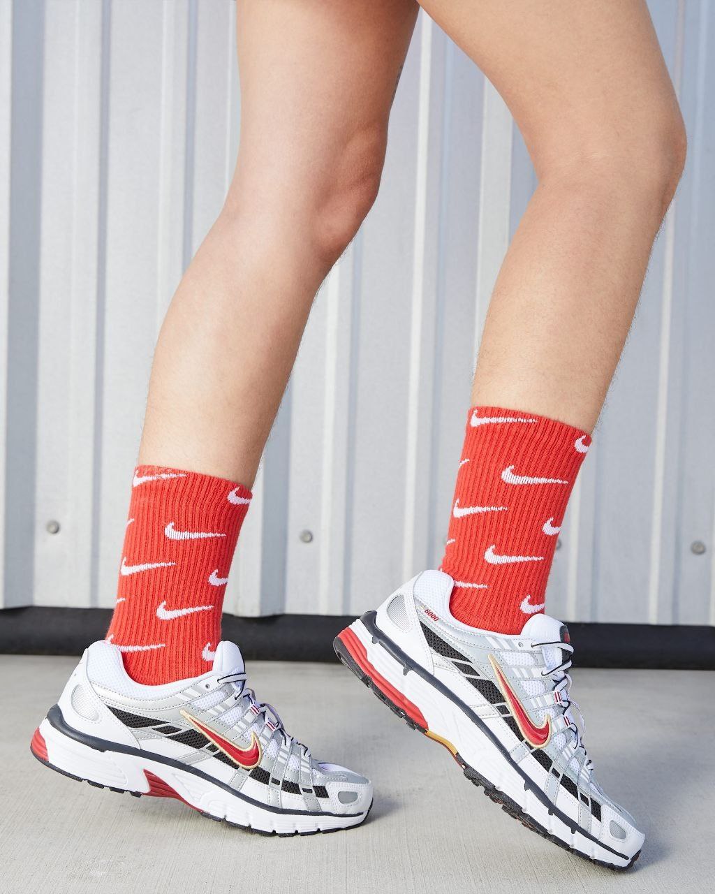Nike p-6000 'Platinum Varsity Red'