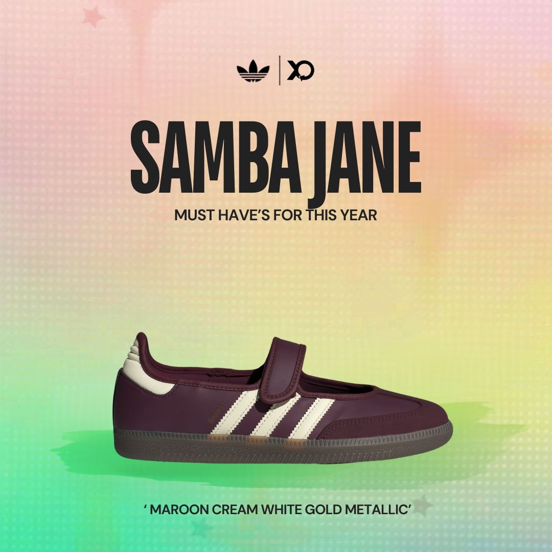 Adidas Samba Jane 'Maroon Cream White Gold Metallic'