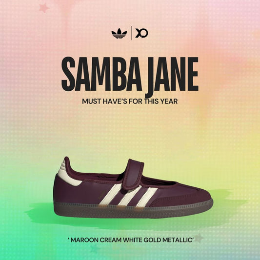 Adidas Samba Jane 'Maroon Cream White Gold Metallic'