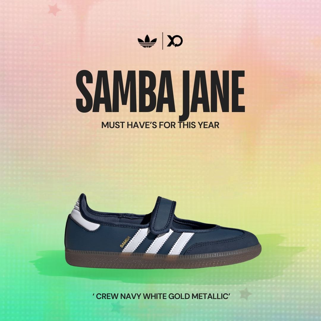 Adidas Samba Jane 'crew navy white gold metallic'
